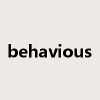 behavious是什么意思