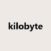 kilobyte是什么意思
