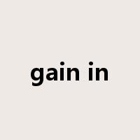 gain in是什么意思