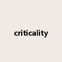 criticality是什么意思