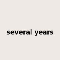 several years是什么意思