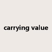 carrying value是什么意思