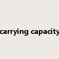 carrying capacity是什么意思