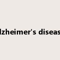 alzheimer's disease是什么意思
