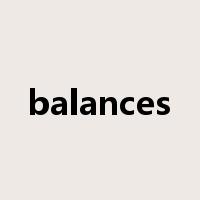 balances是什么意思