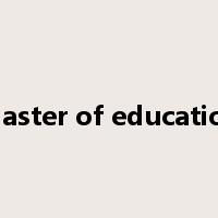 master of education是什么意思