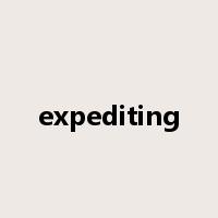 expediting是什么意思