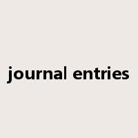 journal entries是什么意思