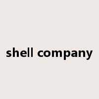 shell company是什么意思