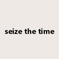 seize the time是什么意思