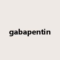 gabapentin是什么意思