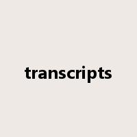 transcripts是什么意思