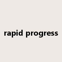 rapid progress是什么意思
