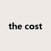 the cost是什么意思