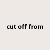 cut off from是什么意思