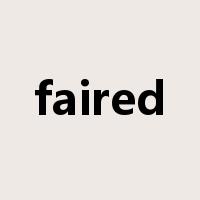 faired是什么意思