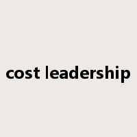 cost leadership是什么意思