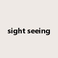 sight seeing是什么意思