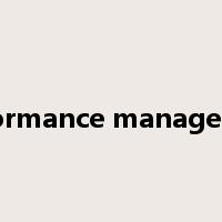 performance management是什么意思