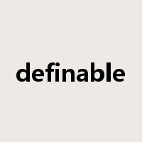 definable是什么意思