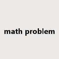 math problem是什么意思