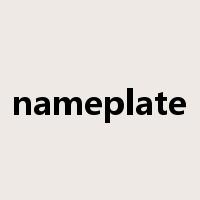 nameplate是什么意思
