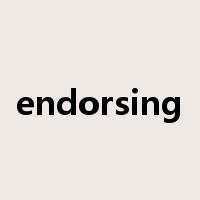 endorsing是什么意思