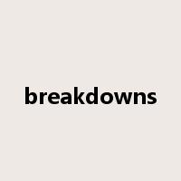 breakdowns是什么意思