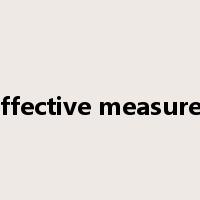 effective measures是什么意思