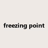 freezing point是什么意思