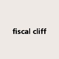 fiscal cliff是什么意思