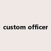 custom officer是什么意思