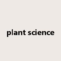 plant science是什么意思