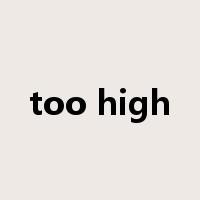 too high是什么意思