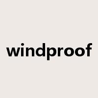windproof是什么意思