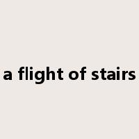 a flight of stairs是什么意思