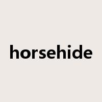 horsehide是什么意思