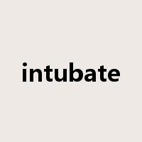 intubate是什么意思