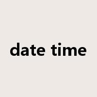 date time是什么意思