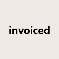 invoiced是什么意思