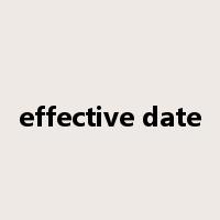 effective date是什么意思