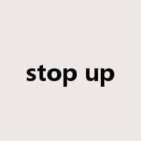 stop up是什么意思