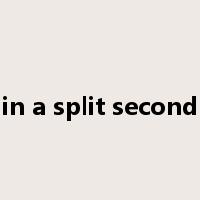 in a split second是什么意思