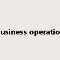 business operation是什么意思