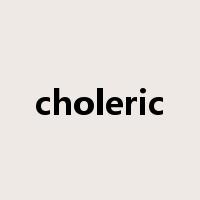 choleric是什么意思
