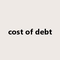 cost of debt是什么意思