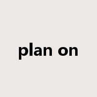 plan on是什么意思