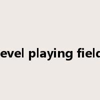 level playing field是什么意思
