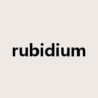 rubidium是什么意思