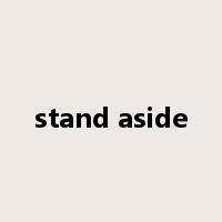 stand aside是什么意思